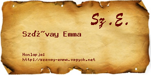 Szávay Emma névjegykártya
