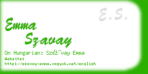 emma szavay business card